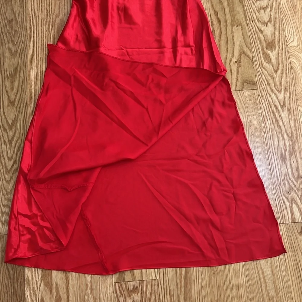 New! California Dynasty red medium cowl sleepwear slip dress.